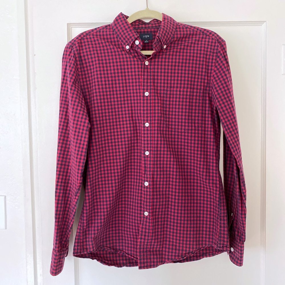 Slim fit maroon patterned J. Crew OBDC